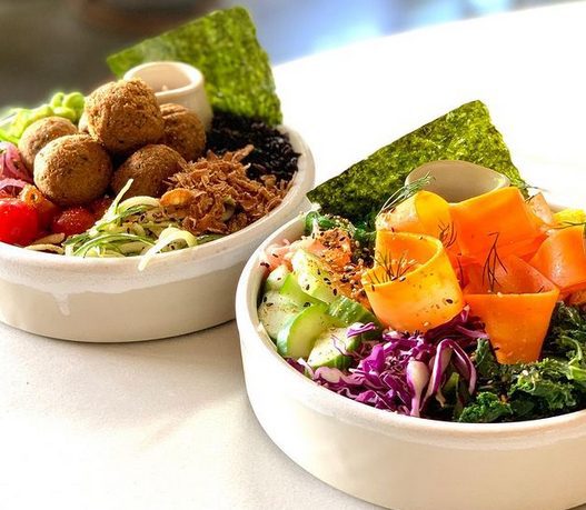 Vegan salads via Cheeky Poké, Brisbane