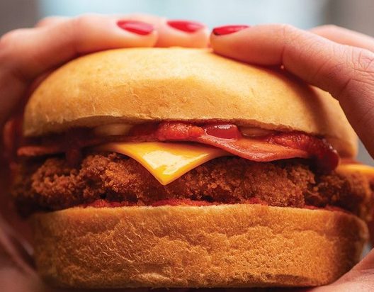 The vegan parma burger via Lord of the Fries