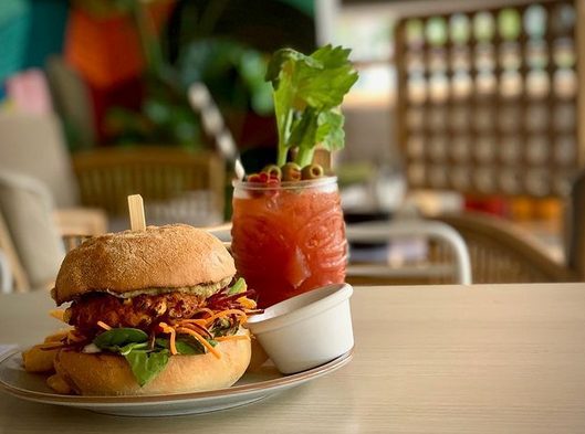 Vegan burgers & cocktails via Noosa Reef Hotel, Noosa