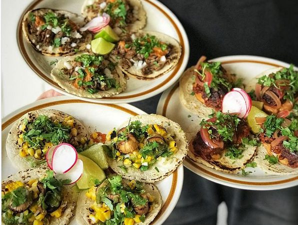 Vegan tacos via El Planta