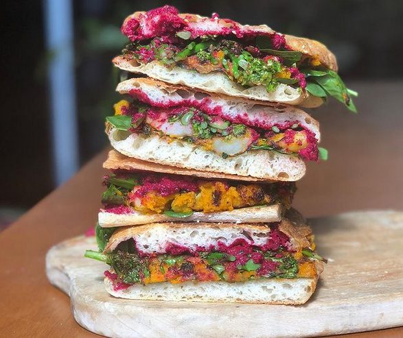 Vegan sandwiches via Lucky Duck Café