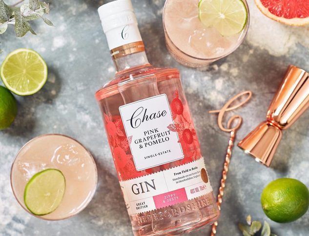 pink grapefruit gin chase distillery herefordshire