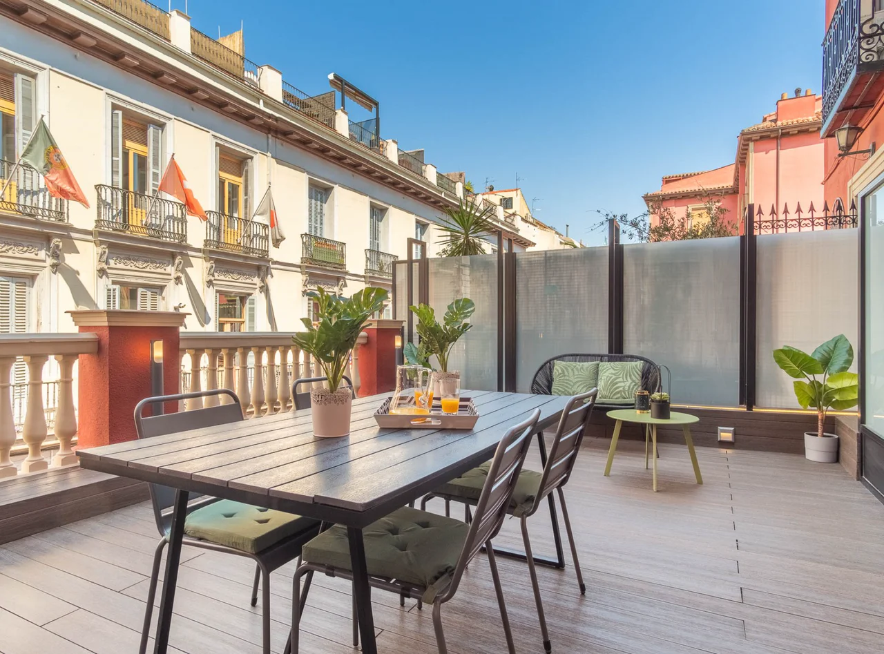 outdoor terrace sweet sol apartment madrid