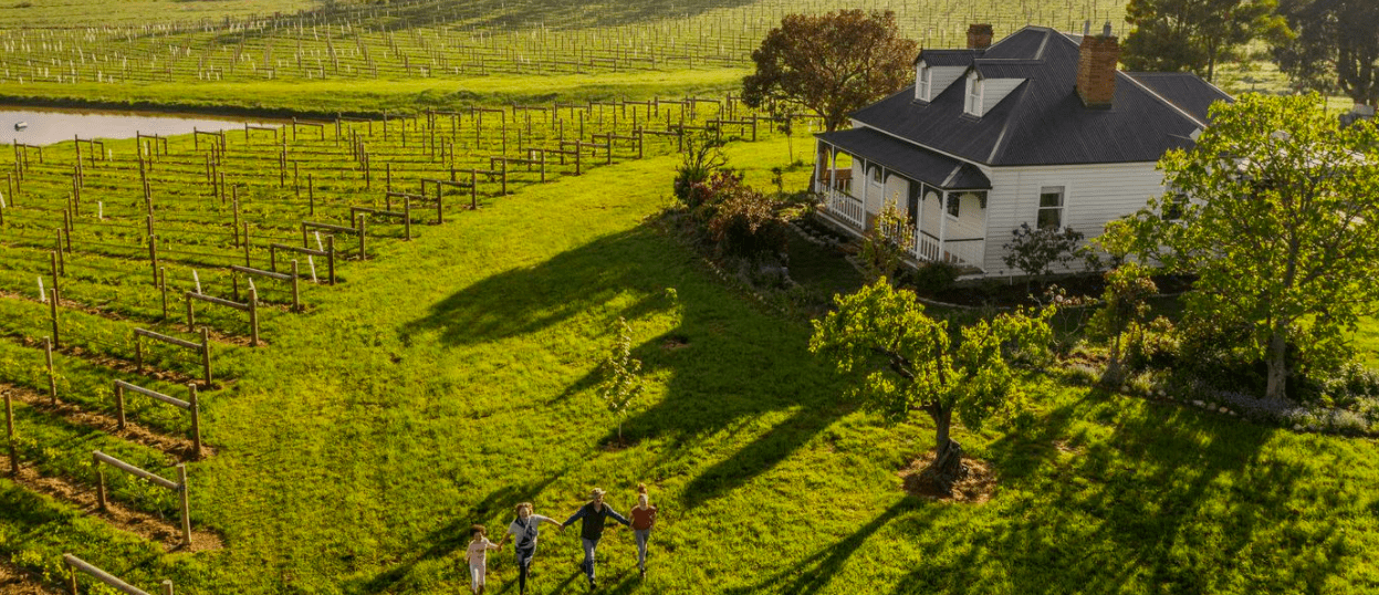 The vineyards and 1880’s heritage-listed cottage Kate Hill Wines