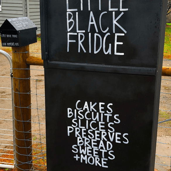little black fridge farmgate stall huon valley